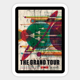 The Grand Tour Vintage Space Race Poster Sticker